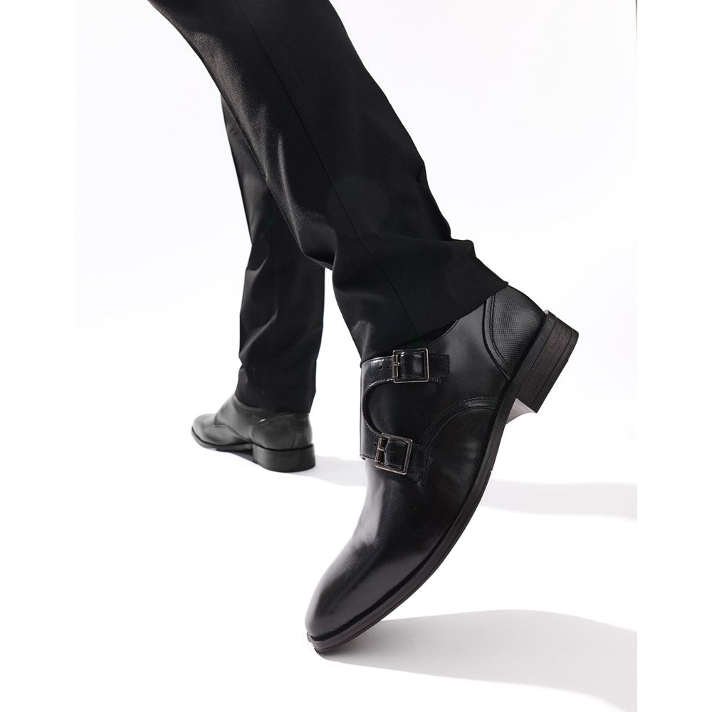 Base London Cleric Waxy Double Monk Shoes