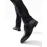 Base London Cleric Waxy Double Monk Shoes