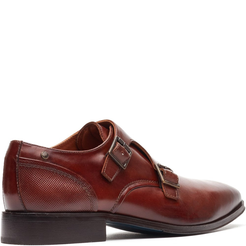 Base London Cleric Washed Double Monk Shoes