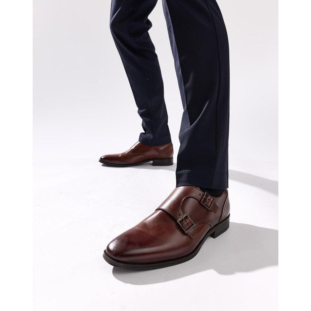 Base London Cleric Washed Double Monk Shoes