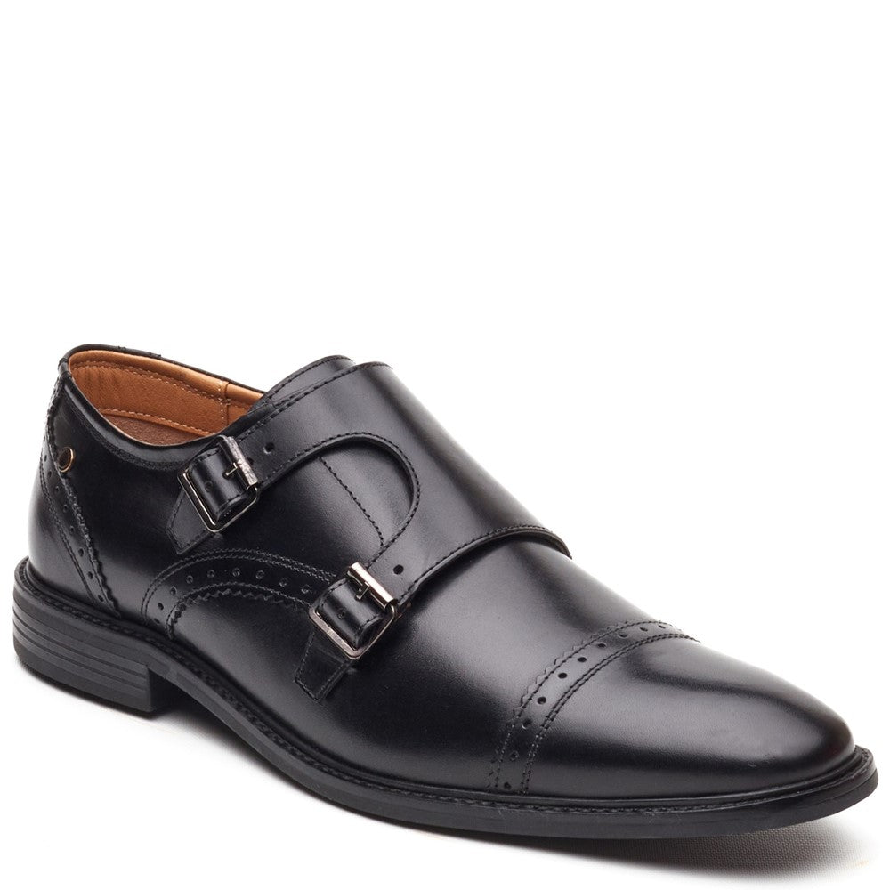 Base London Henley Waxy Double Monk Shoes