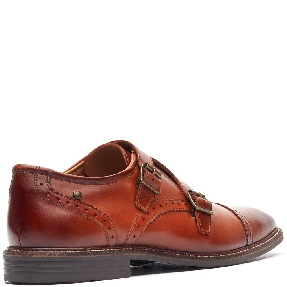 Base London Henley Washed Double Monk Shoes