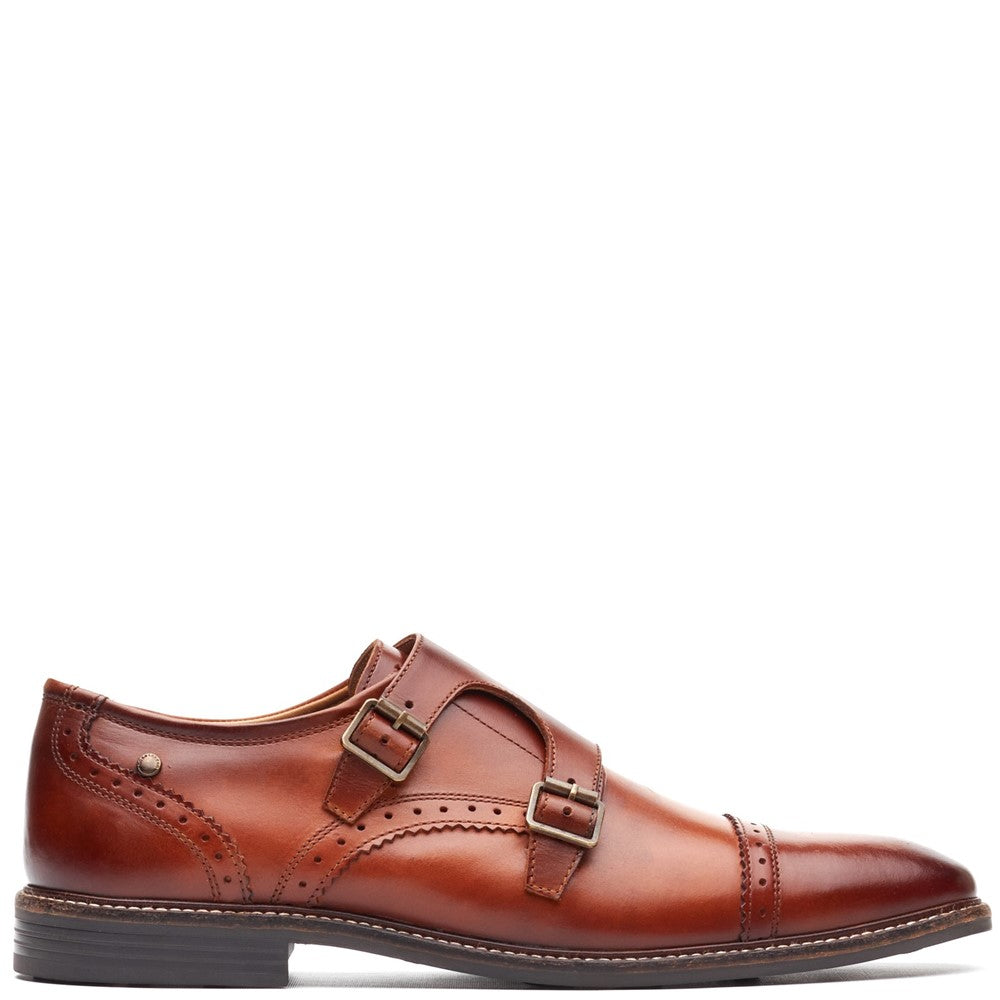 Base London Henley Washed Double Monk Shoes