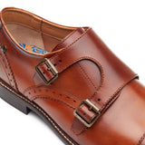 Base London Henley Washed Double Monk Shoes