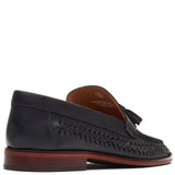 Base London Bracken Leather Weave Loafers