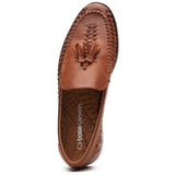 Base London Bracken Leather Weave Loafers
