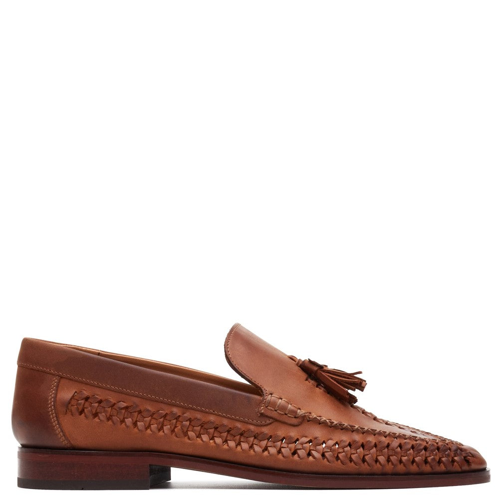 Base London Bracken Leather Weave Loafers