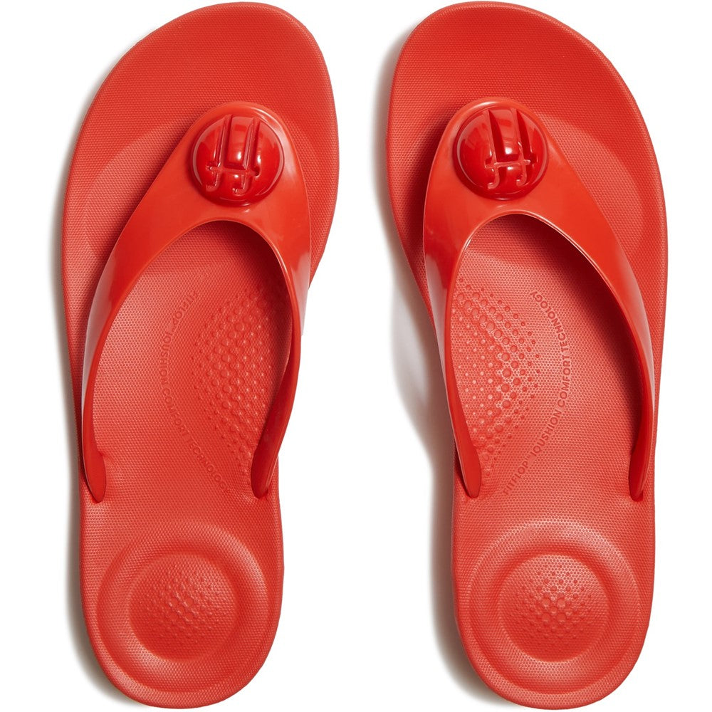 Fitflop iQushion Glossy-Button Flip-Flops