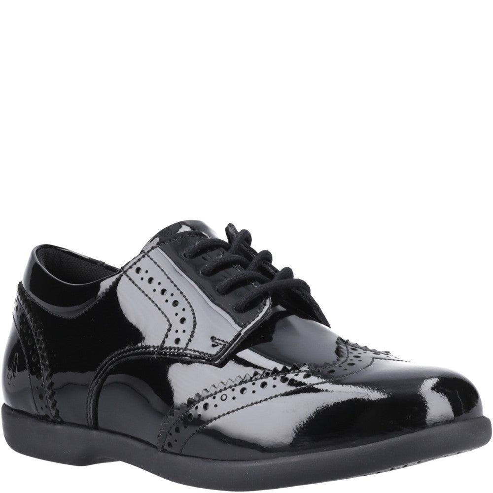 Hush Puppies Bridget Patent Senior School Shoes Size 6