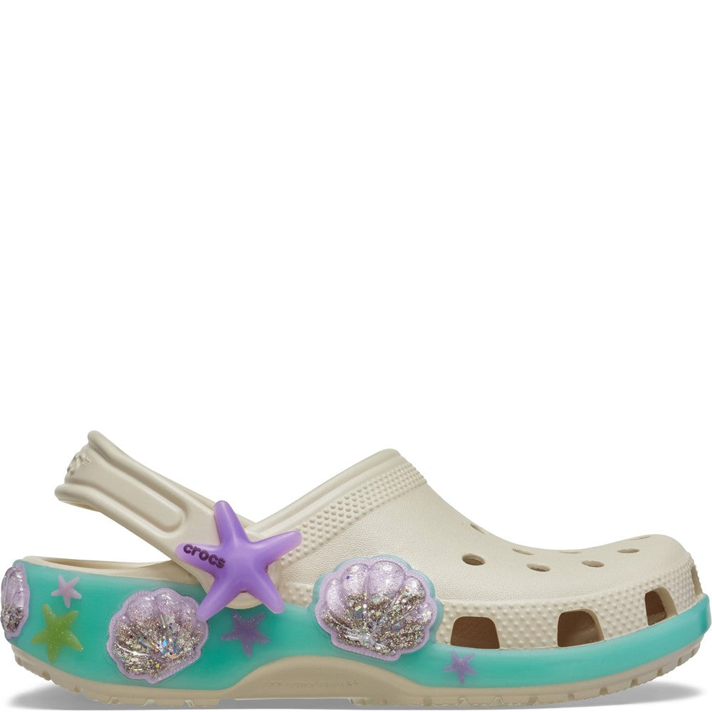 Crocs Kids Classic Sea Sparkle Clogs