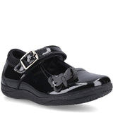 Hush Puppies Julie Ballerina Patent Junior School Shoes