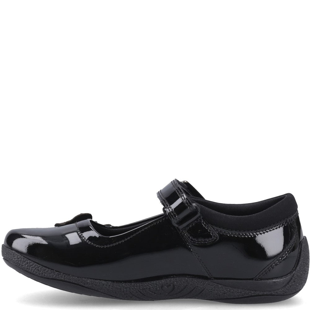 Hush Puppies Julie Ballerina Patent Junior School Shoes