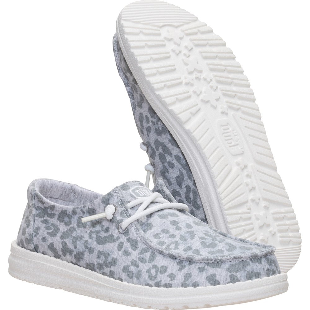 HEYDUDE Wendy Stretch Jersey Leopard Slip on Shoes
