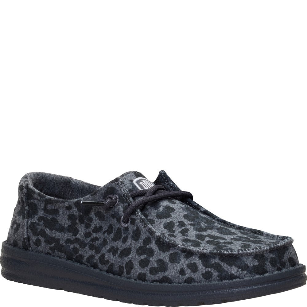 HEYDUDE Wendy Stretch Jersey Leopard Slip on Shoes