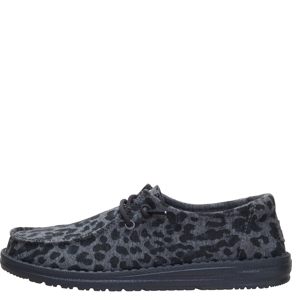 HEYDUDE Wendy Stretch Jersey Leopard Slip on Shoes