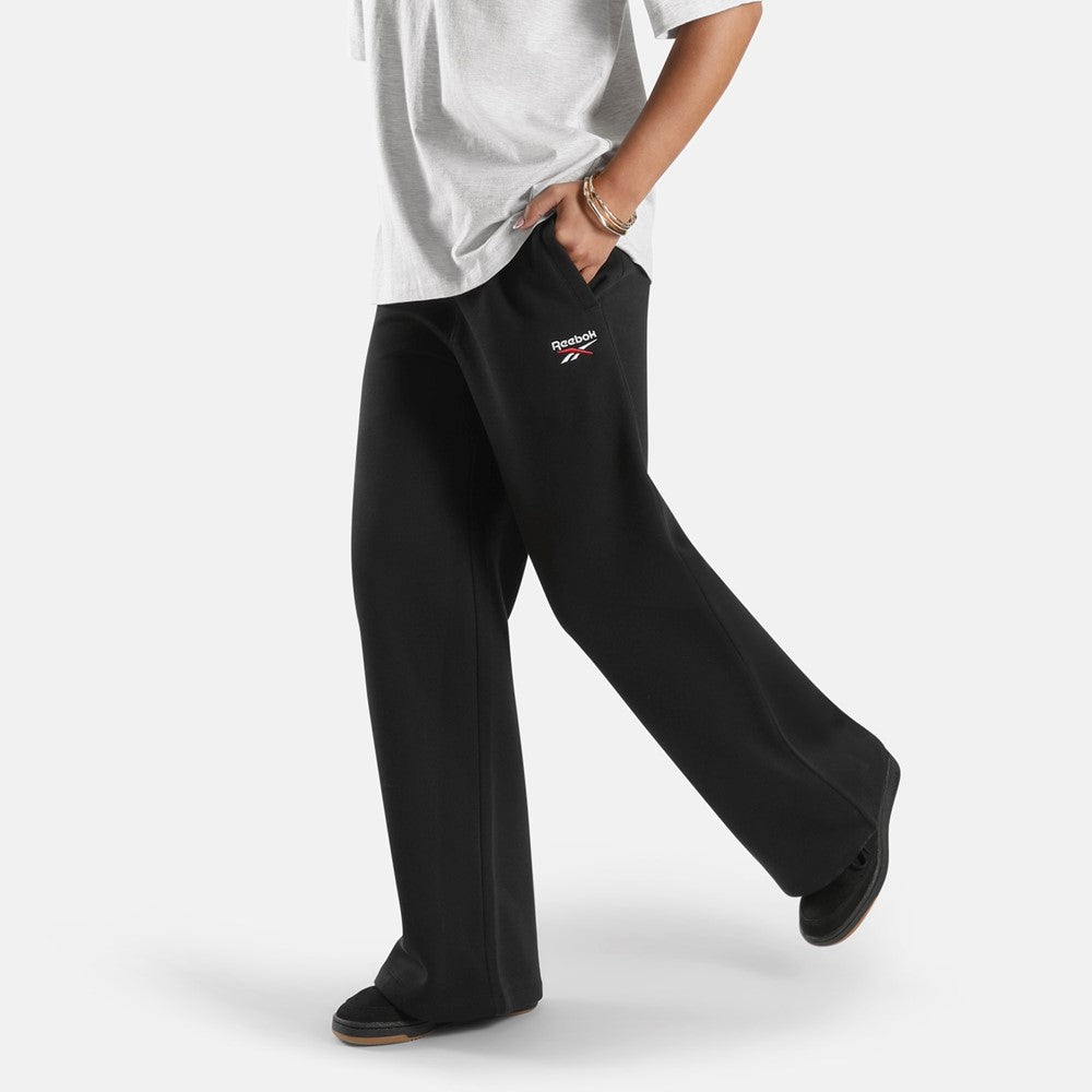 Reebok ID 2-Col Logo Fleece Wide Leg Pants