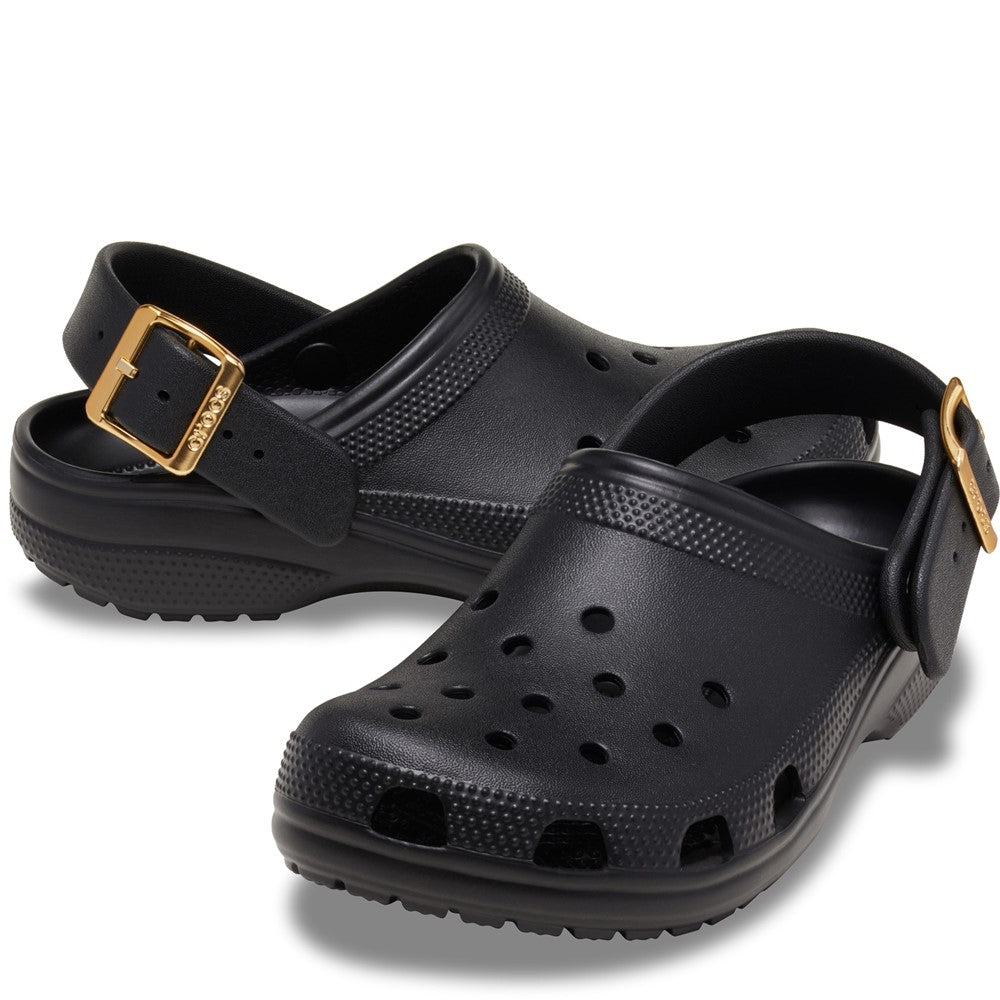Crocs Unisex Classic Metallic Buckle Clogs