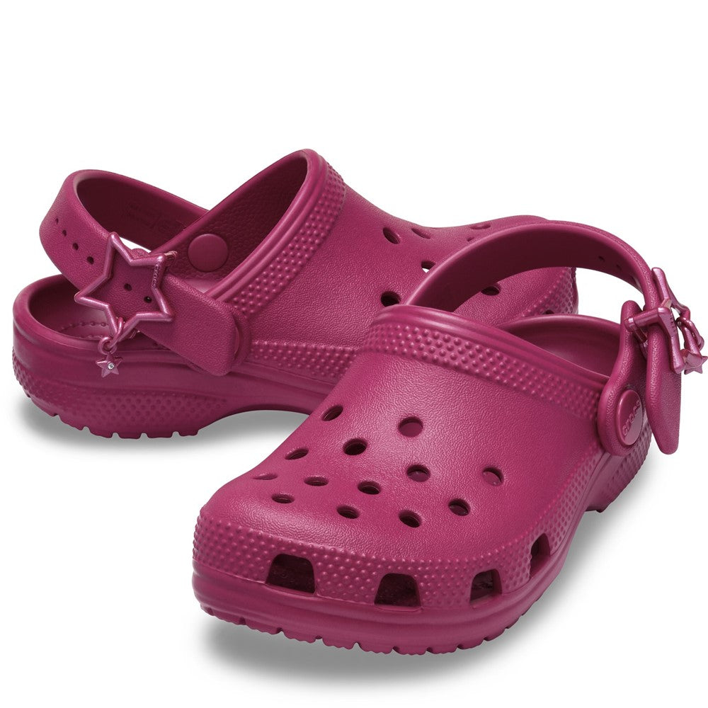 Crocs Toddler Classic Star Buckle Clogs