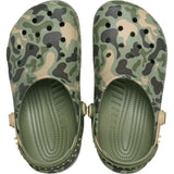Crocs Kids Classic Strap-Back Camo Clogs