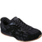 Black suede mesh