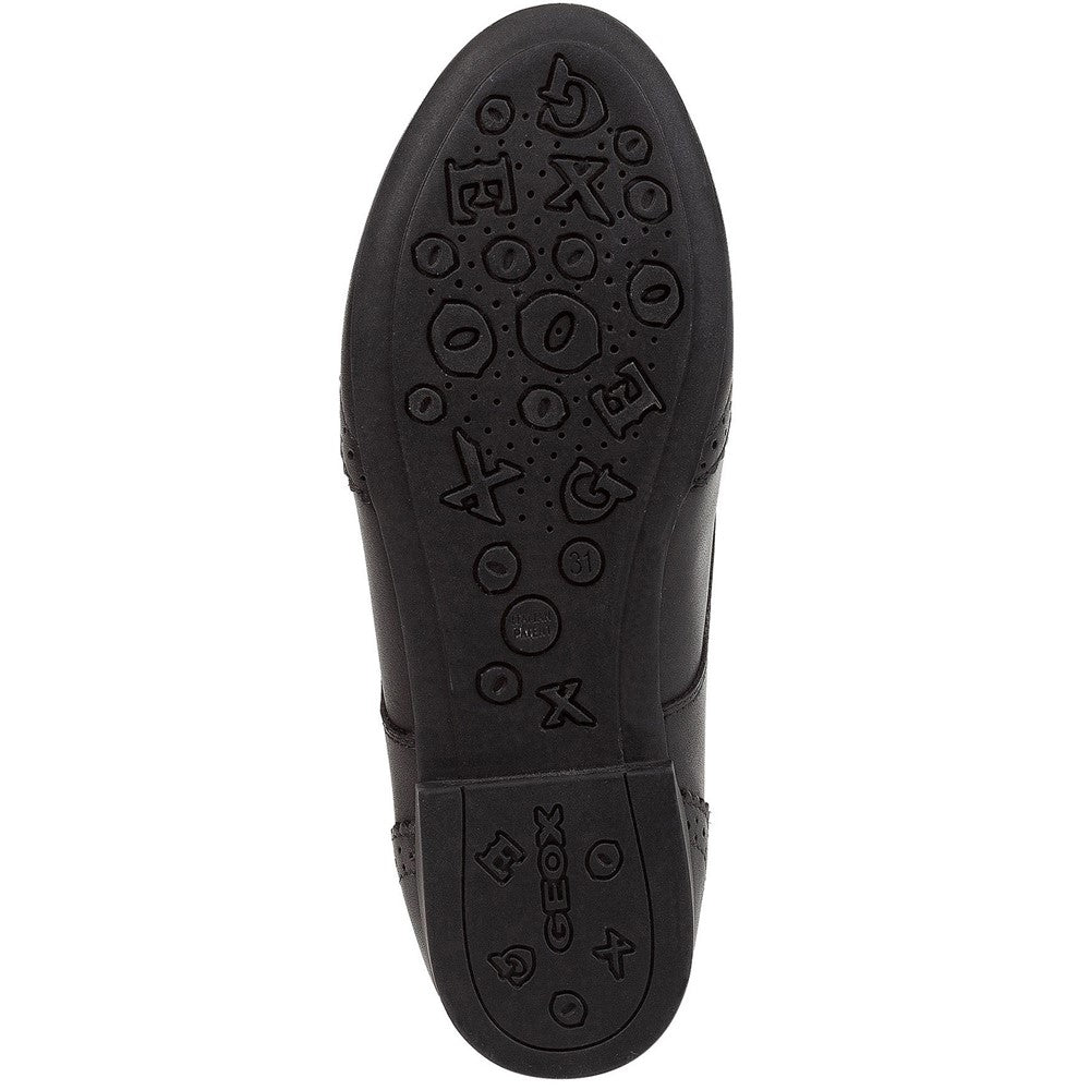 Geox J Plie B Smooth Leather Junior School Shoes