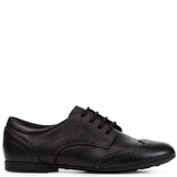 Geox J Plie B Smooth Leather Junior School Shoes