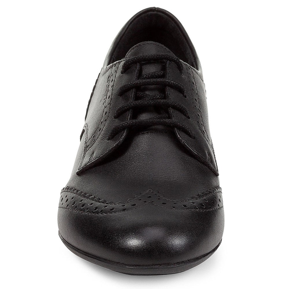 Geox J Plie B Smooth Leather Junior School Shoes