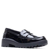 Geox J Casey G.C Smooth Leather Junior School Shoes
