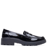 Geox J Casey G.C Smooth Leather Junior School Shoes