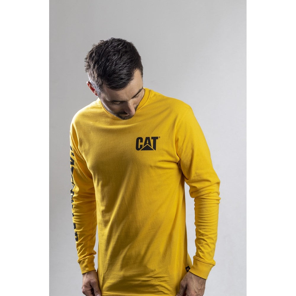 Caterpillar Trademark Banner Long Sleeve T-Shirt