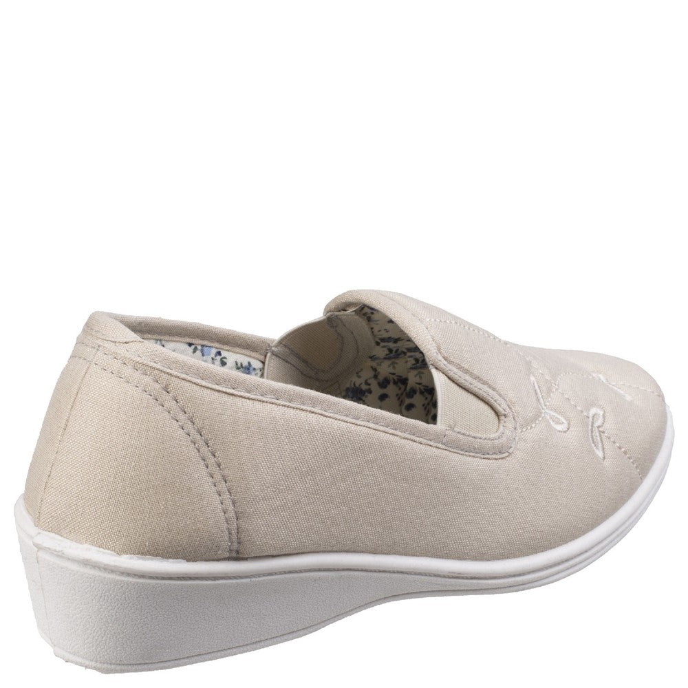 Mirak Bessie Twin Gusset Canvas Slip On Shoe