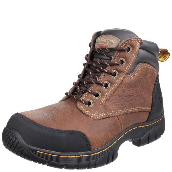 Unisex Dr Martens Riverton SB Lace up Hiker Safety Boot Brown Brantano