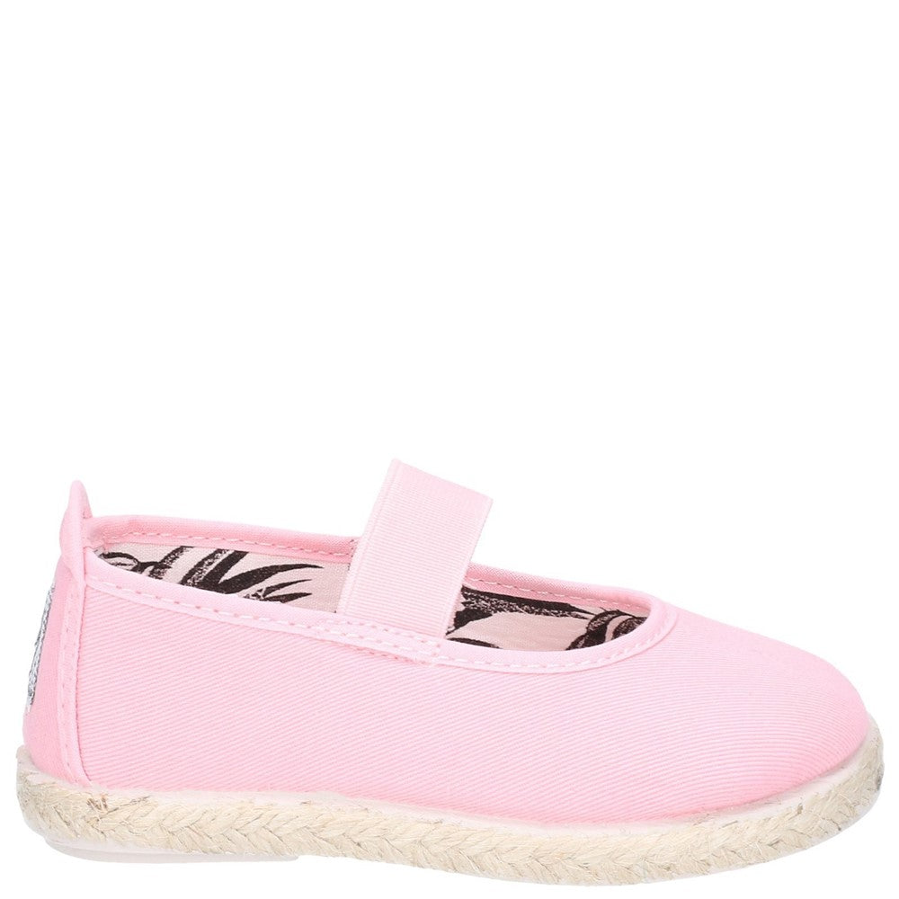 Girls Flossy Astro Junior Slip On Shoe Pink