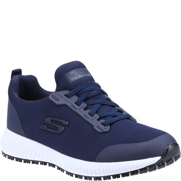 Womens Skechers Squad SR Occupational Shoe Navy