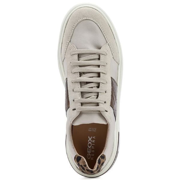 Geox D Ottaya F Lace Up Leather Trainers