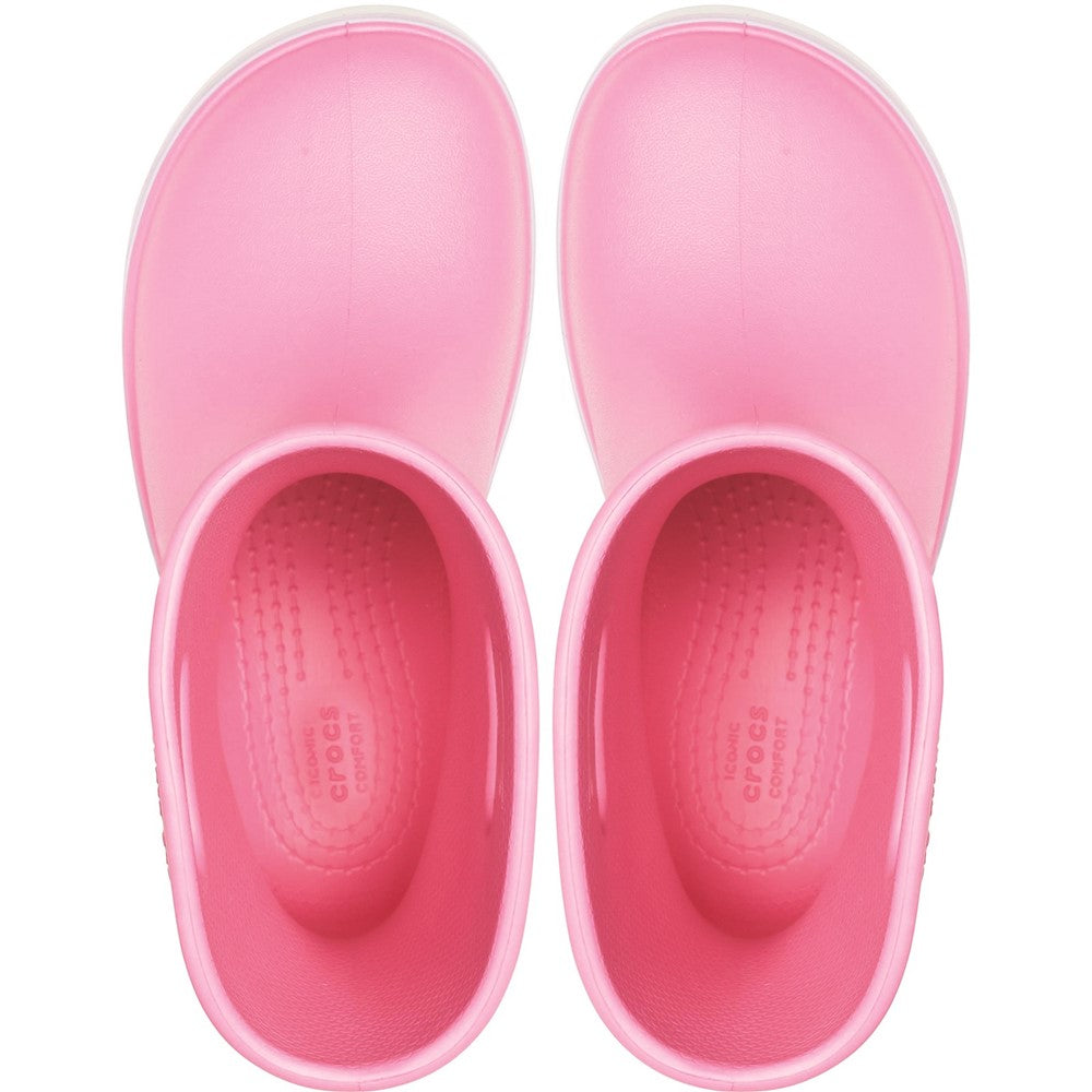 Kids Crocs Crocband Rainboot Pull On Wellington Pink – Brantano