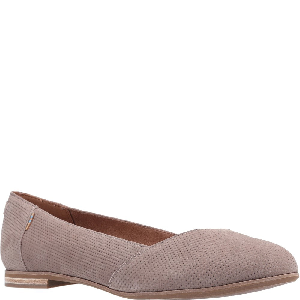 Taupe Suede Flats Toms Ballerina Flats Womens TOMS Julie Flat