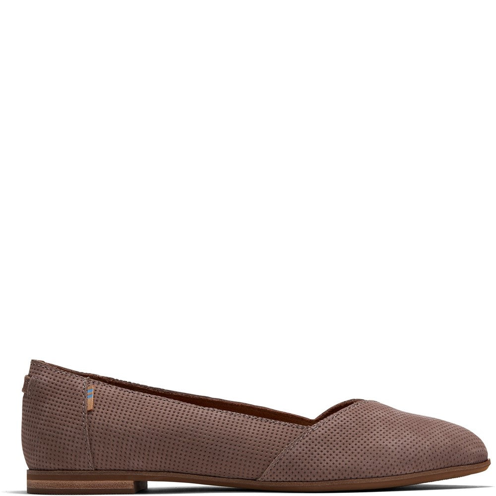 Toms Shoes Toms Julie Ballerina Womens TOMS Julie Flat Taupe