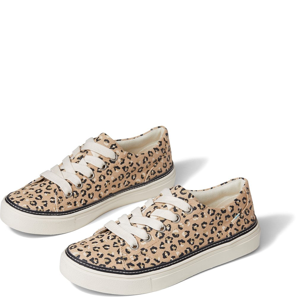Womens TOMS Alex Textured Cheetah Trainer Natural – Brantano