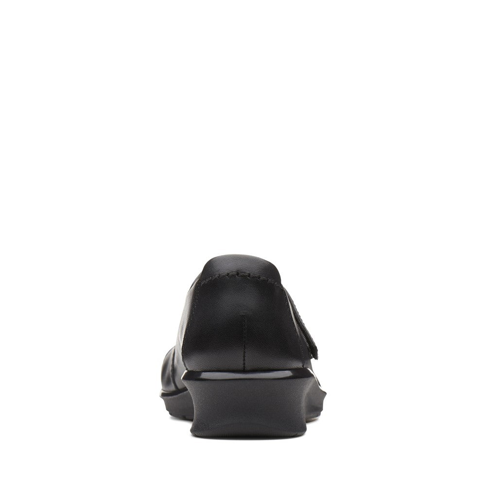 Womens Clarks Hope Henley Riptape Shoes Black – Brantano