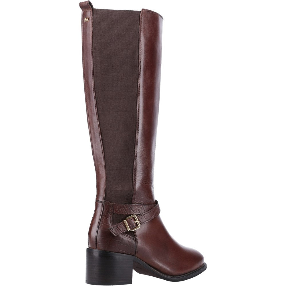 Dune Tildings Strap Detail High Leg Boot