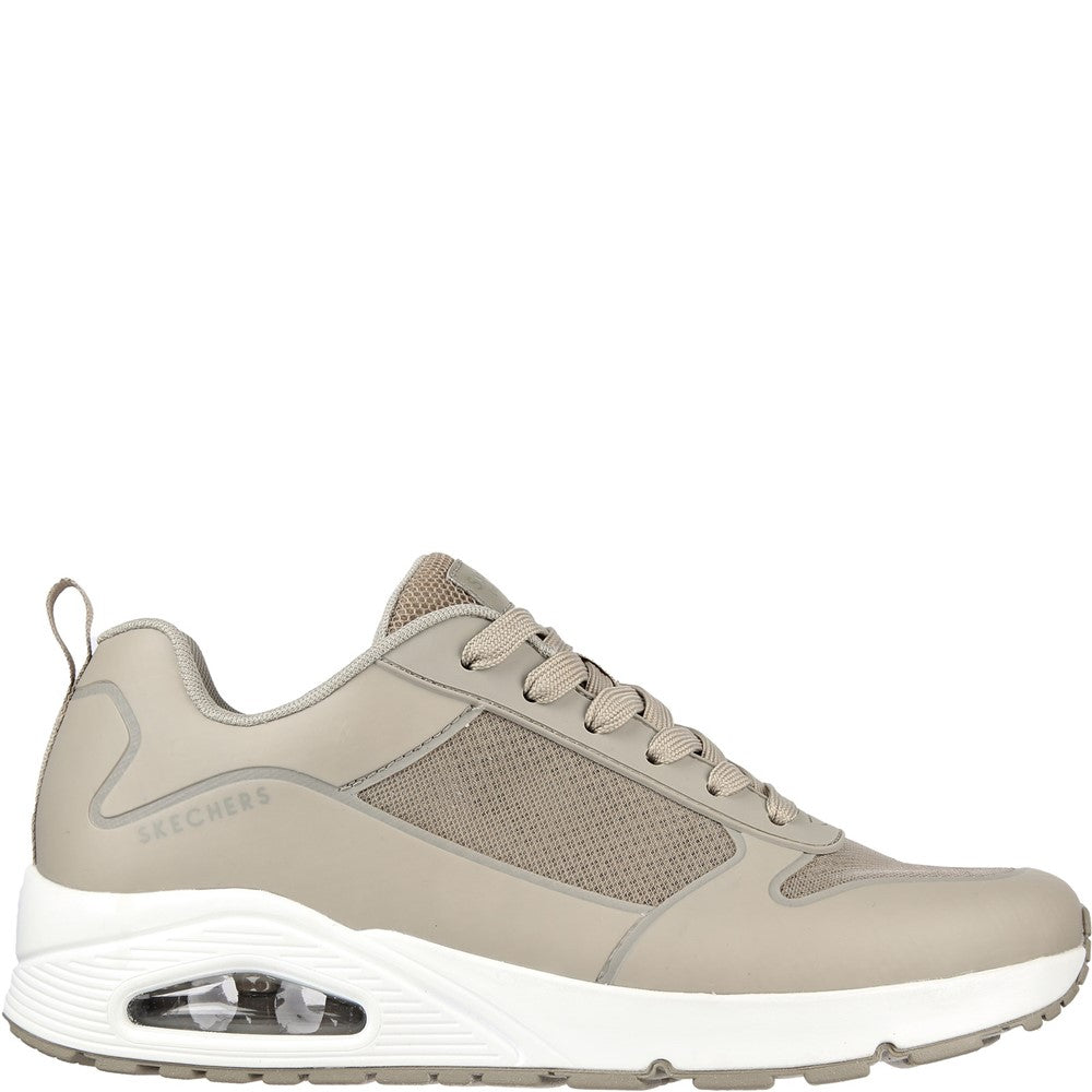 Mens Skechers Uno Sol Trainers Taupe Brantano