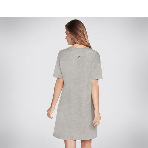 Womens Skechers Skechluxe Mindful Dress Light Grey