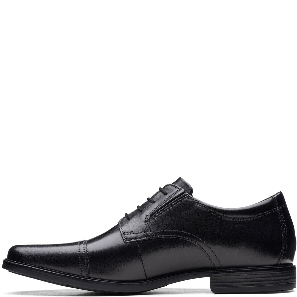 Mens Clarks Howard Cap Lace Shoes Black Brantano