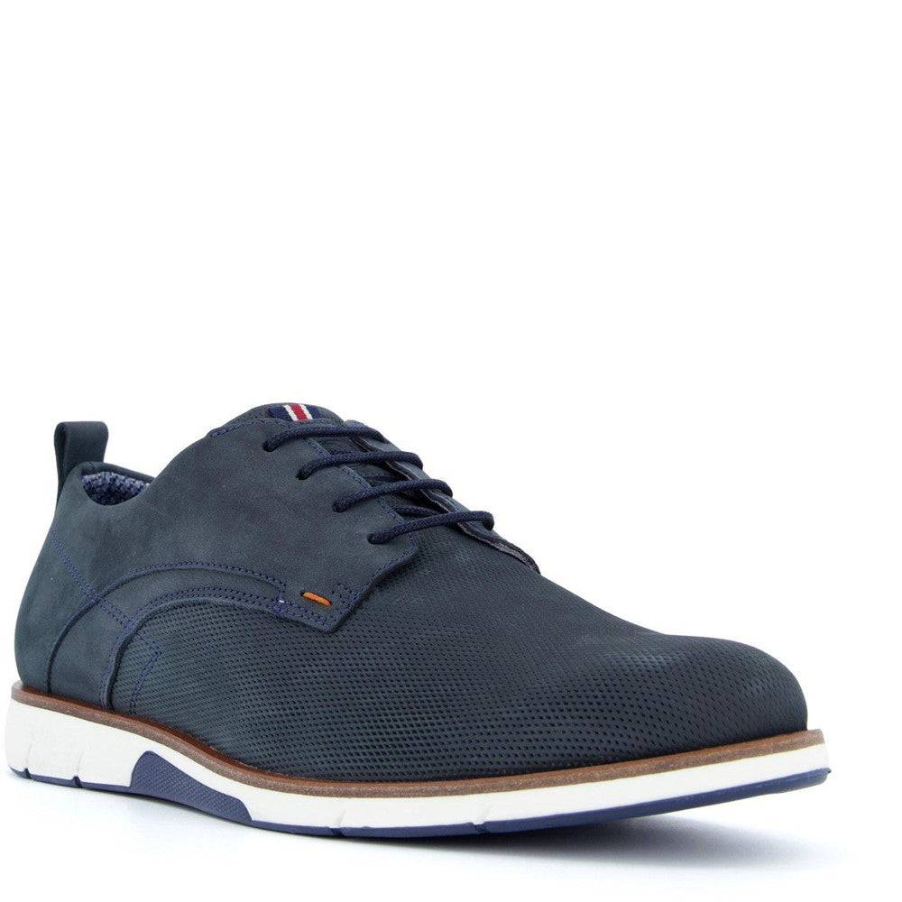 Mens Dune Balad Punch Hole Casual Shoes Blue Brantano