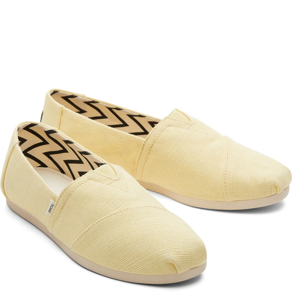 Womens TOMS Alpargata Shoes Yellow