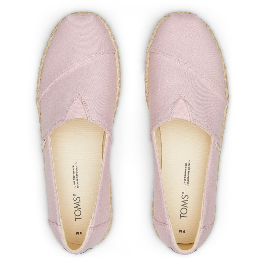 Womens TOMS Alpargata Platform Rope Shoes Pink - Main Image