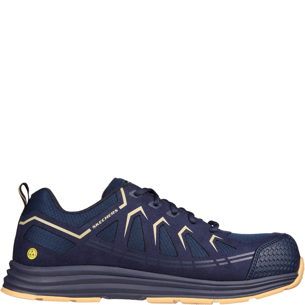 Skechers Men's Malad Comp Toe Industrial Shoe, Navy Tan, 11 Skechers Men\u0027s Malad Ii ESD Composite Safety Toe Construction Shoe, Navy, 6  UK: : Fashion