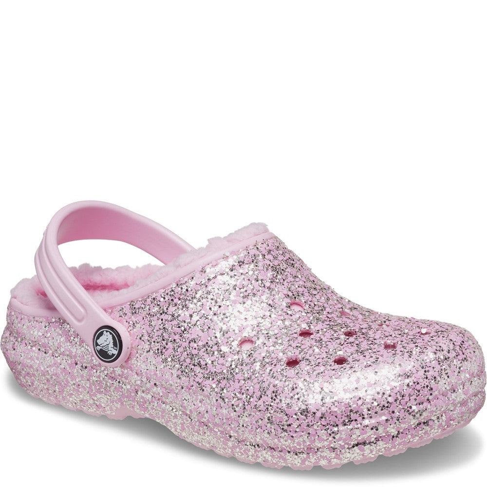 Crocs Toddler Classic Glitter Lined Clog