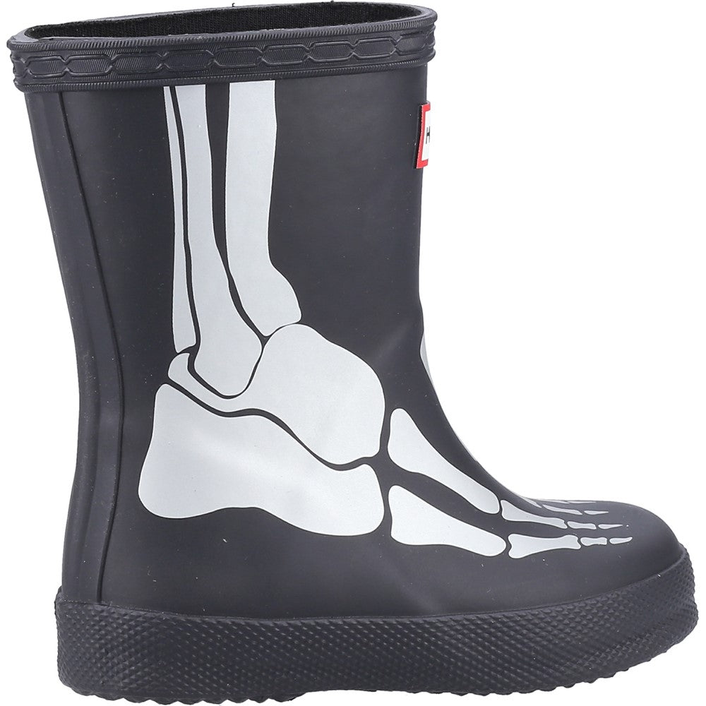 Rain Boot Skeleton Hunter Boots Kids Hunter Skeleton Wellington Black